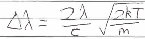 <p>from motion of absorbing atom</p>