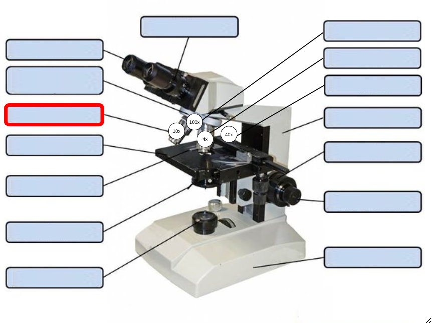 <p>Label the following microscope part.</p>