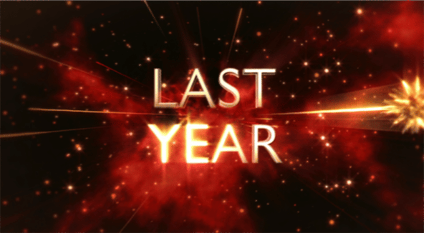 <p>Last year</p>