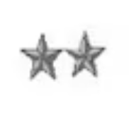 <p>Two silver five pointed stars (O8)</p>