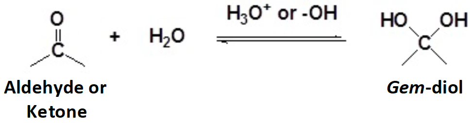 <p>geminal diol </p>