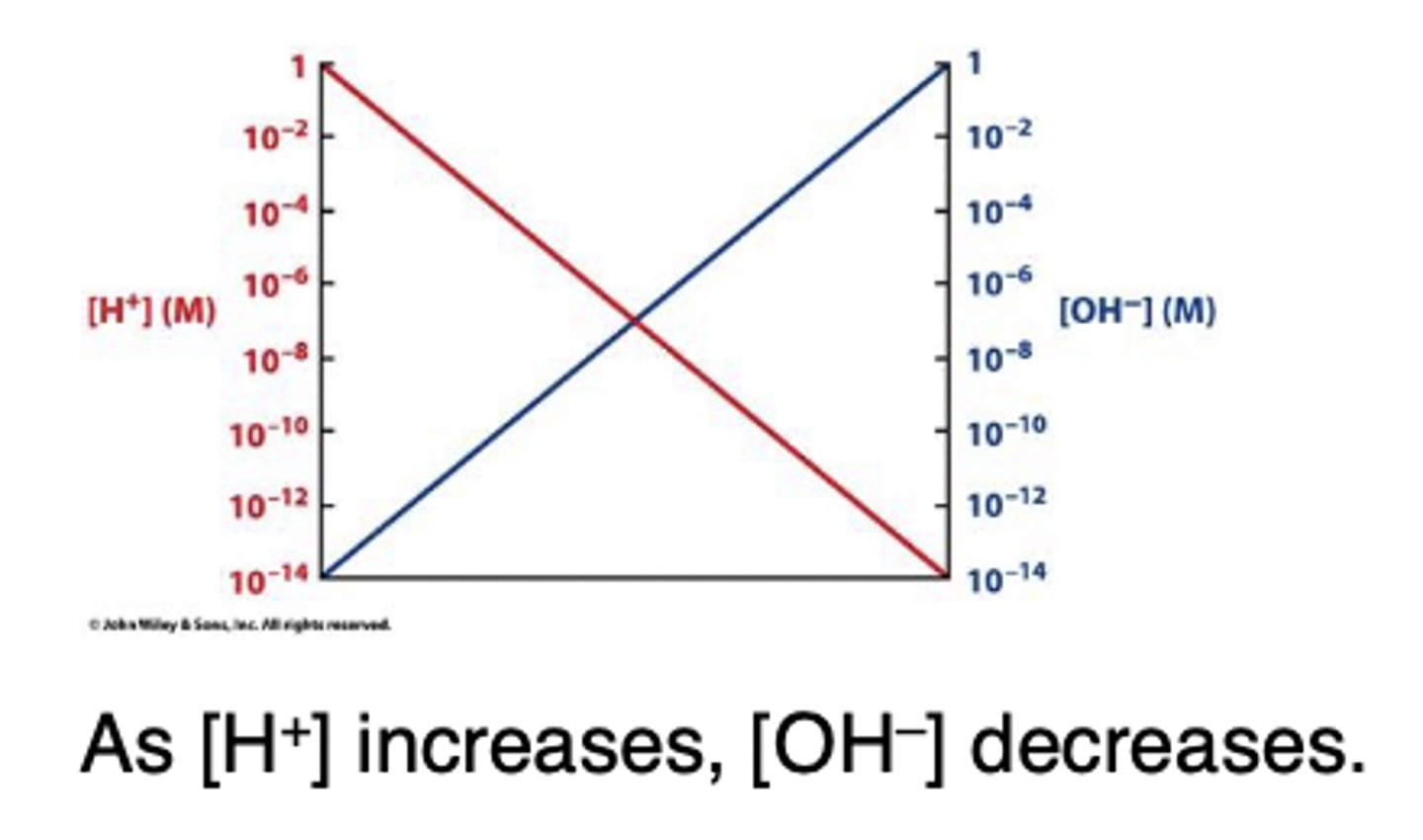<p>a measure of the hydrogen (H+) ion concentration</p>