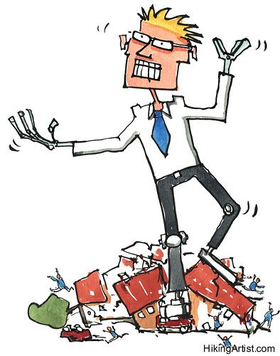 a clumsy or inept person