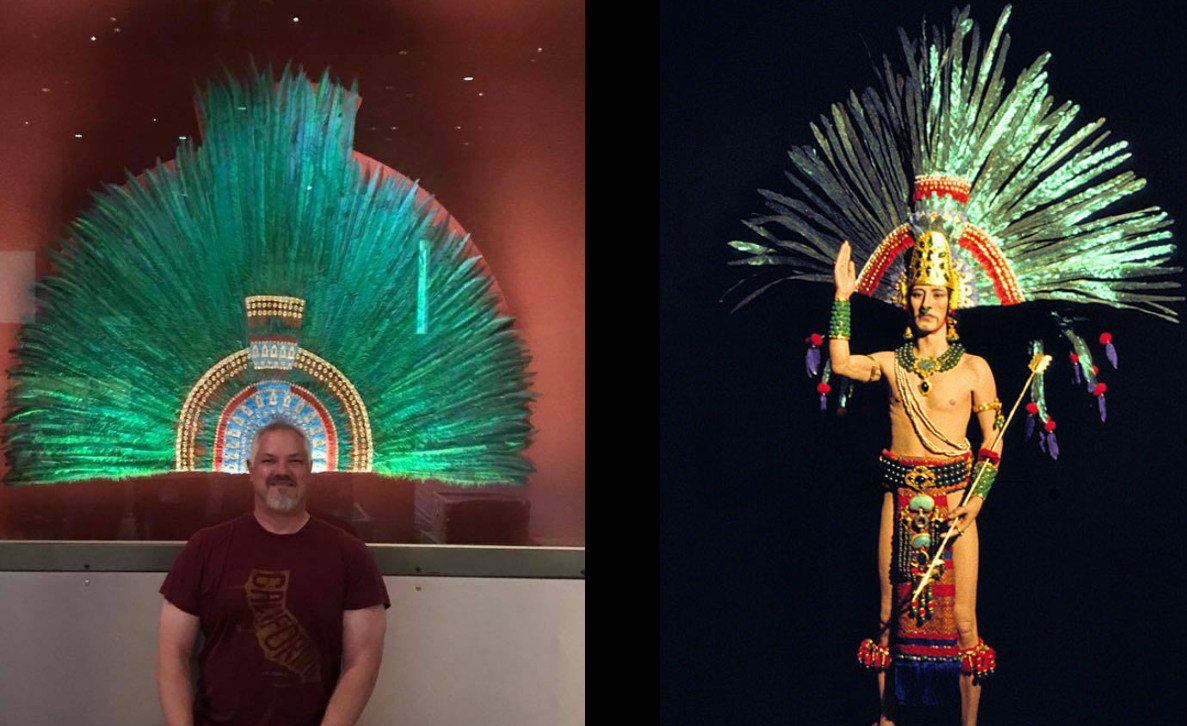 Artist/Culture: Mexica (Aztec)
Medium: Feathers (quetzal and cotinga) and gold
