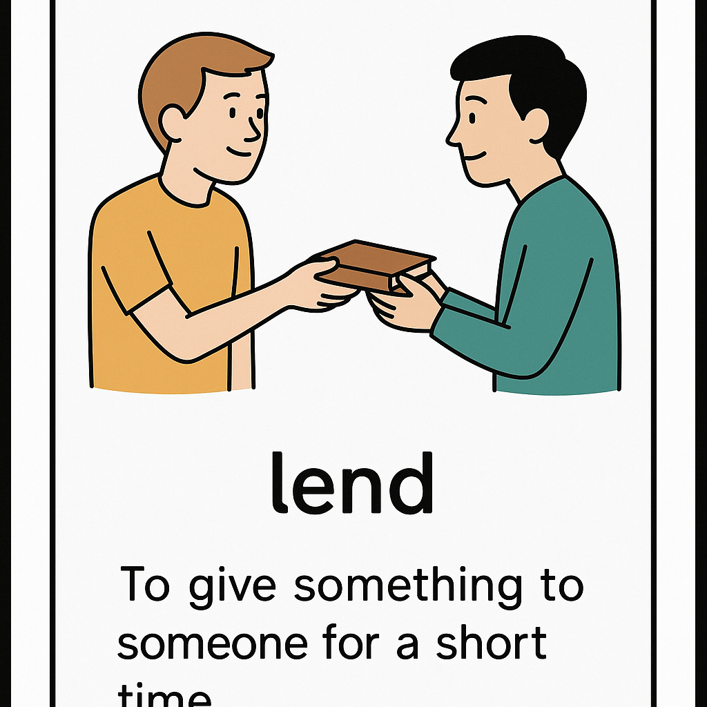 <p><span>To give something to someone for a short time.</span></p>