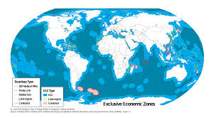 <p>sea zone extending 200 nautical miles where a state controls resource use; e.g., oil drilling in Norway’s North Sea EEZ</p>