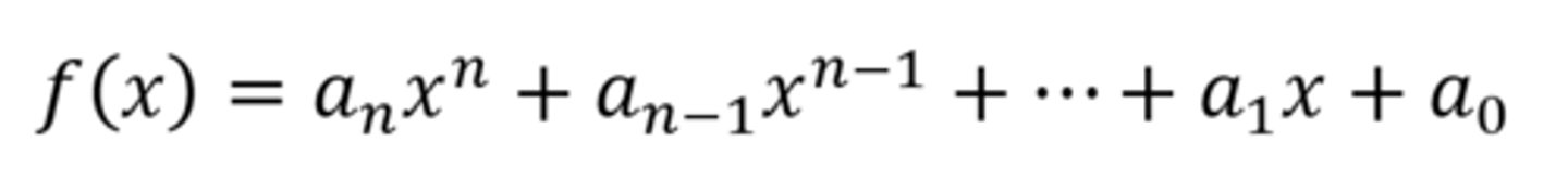 <p>A function with the pictured form:</p><p>where the coefficients are real numbers and</p><p>n&gt;=1 is a natural number, {1, 2, 3, ...}.</p>