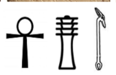 <p>the ankh represented<mark data-color="blue" style="background-color: blue; color: inherit;"> life;</mark> the djed<mark data-color="blue" style="background-color: blue; color: inherit;"> stability</mark>; the was<mark data-color="blue" style="background-color: blue; color: inherit;"> power.</mark></p>