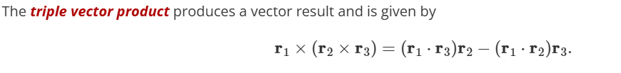 <p>=0 if two vectors are the same/parallel</p>