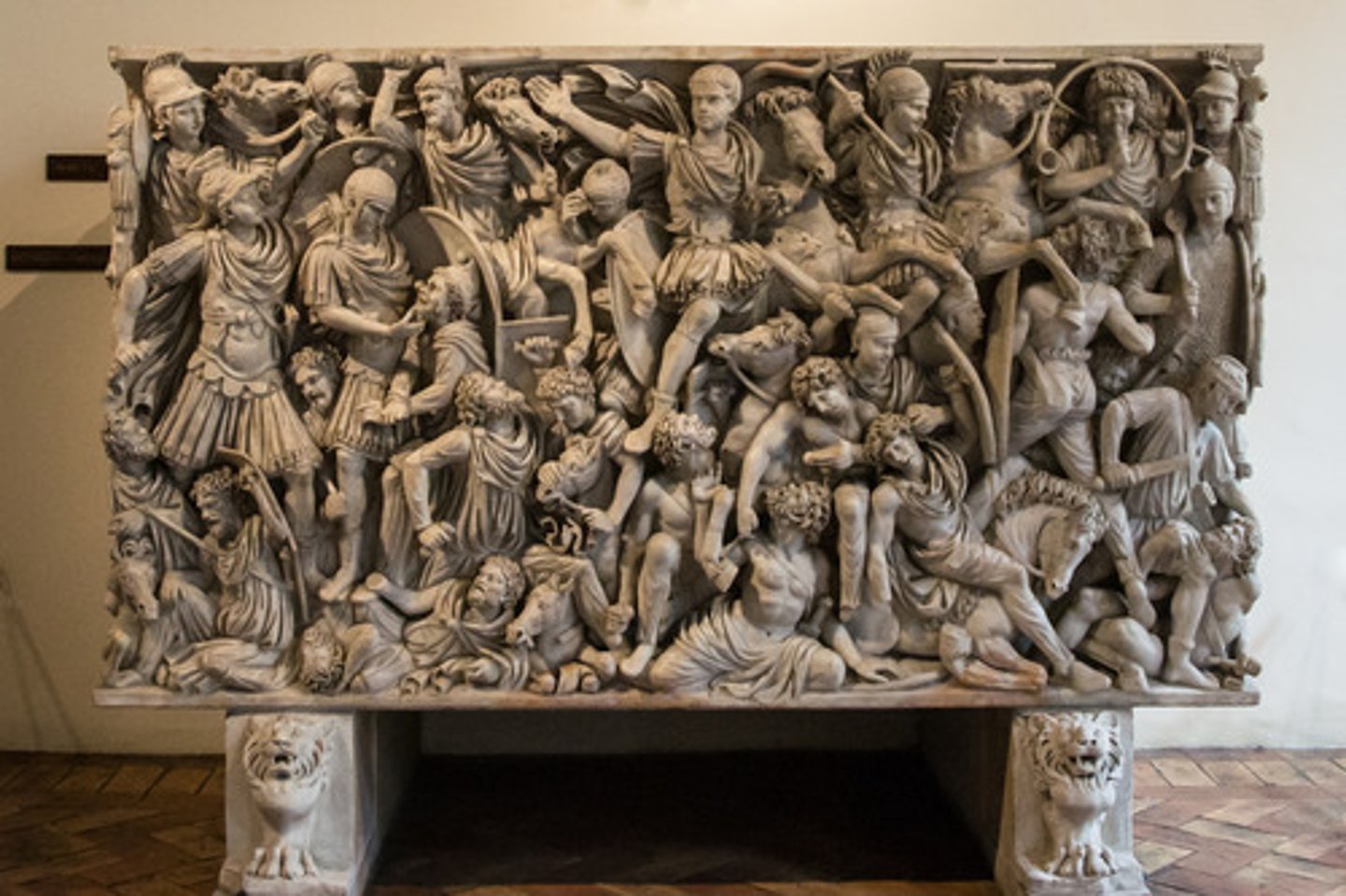 <p>(Latin for a "fear of empty spaces") a type of artwork in which the entire surface is filled with objects, people, designs, and ornaments in a crowded, sometimes congested way</p>