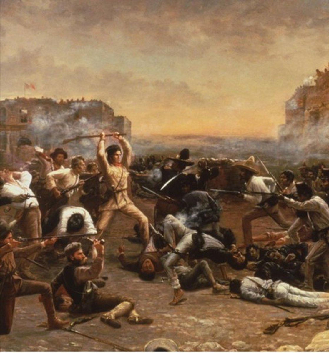 <p>Santa Anna's troops fought against Americans for 12 days.</p>