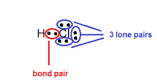 <p>electron pair being shared between two atoms</p>