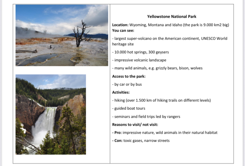 <p>Yellowstone National Park</p>