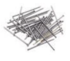 Thin diameter, discrete small head, pin punch used to set below surface