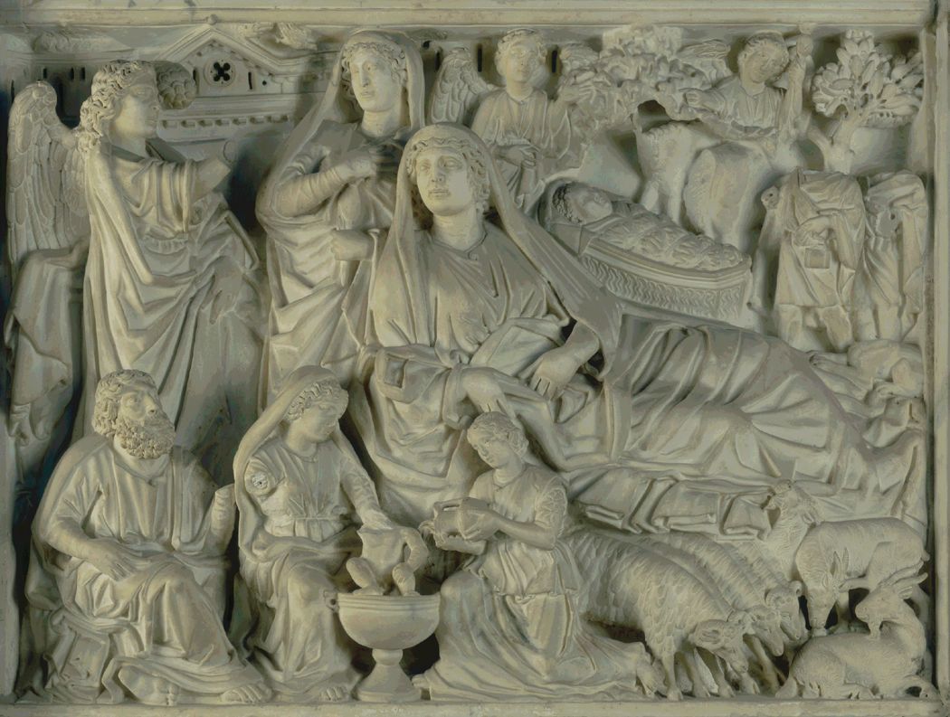 <p><strong>Made by </strong><span><strong><span>Nicola Pisano for the baptistry pulpit in Pisa, with the medium being marble. The structure is a sculptural relief. </span></strong></span></p>