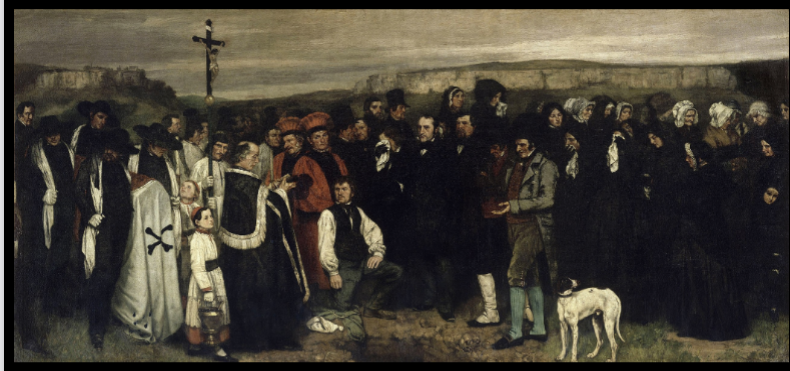 <p><span style="font-family: sans-serif">Gustave Courbet, A Burial at Ornans, 1849–50.</span></p>