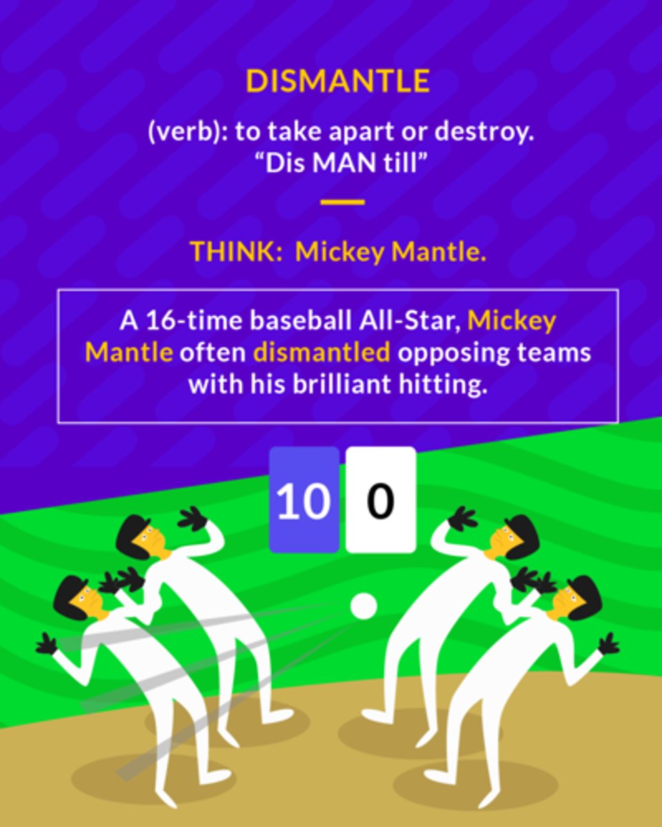 <p>(v.) to take apart; to strip of something</p>