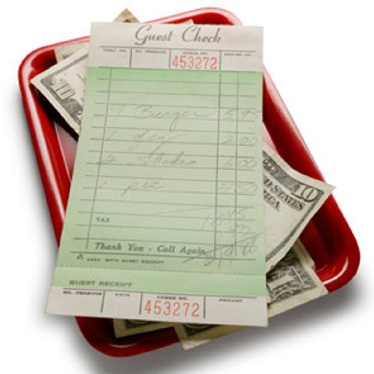 <p>bill, check</p>