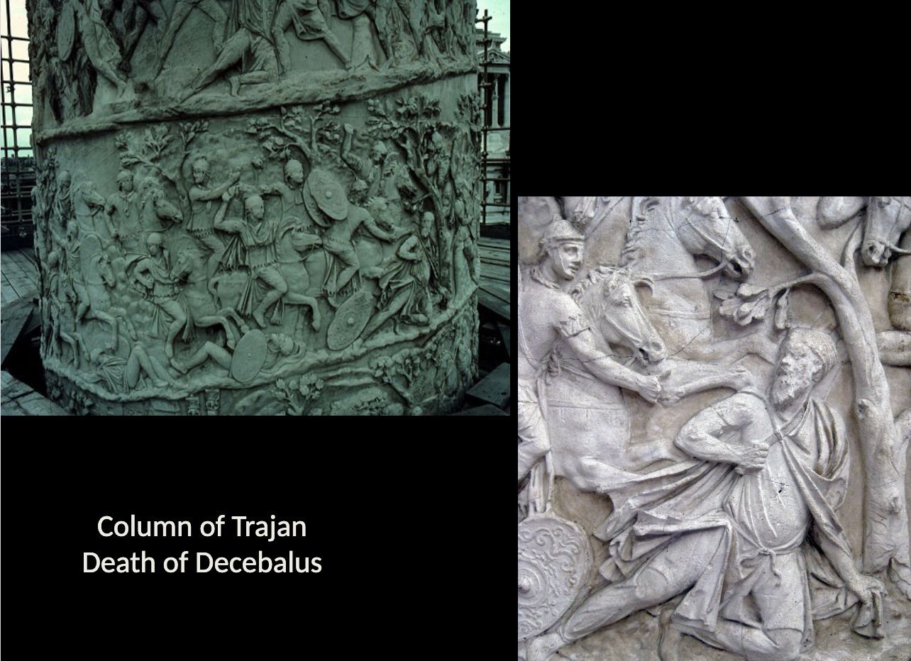 <p>Column of Trajan </p><p>Describe the Column of Trajan. What was the function of the Column of Trajan? What is depicted in its sculptural decoration? </p>