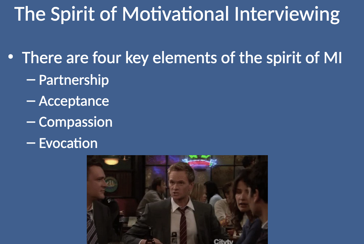 <p>Evocation in MI means bringing forth the person’s own strengths, motivations, and resources. It’s about recognizing that people already have much of what they need, and the role of the helper is to evoke and explore these internal resources to help facilitate change.</p>