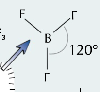 <p>3 bonding pairs, bond angle of 120˚</p>