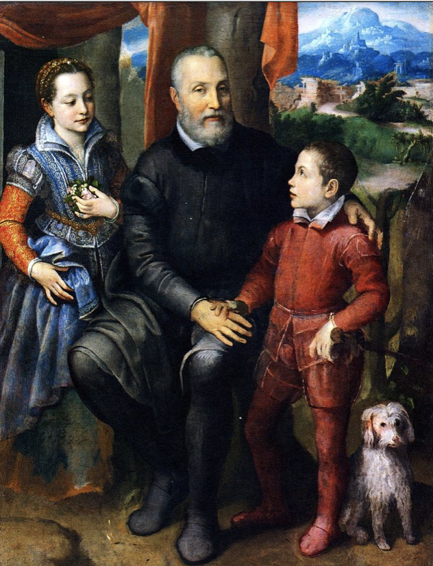 Portrait of Amilcare (father), Minerva (sister), and Asdrubale Anguissola (brother) 