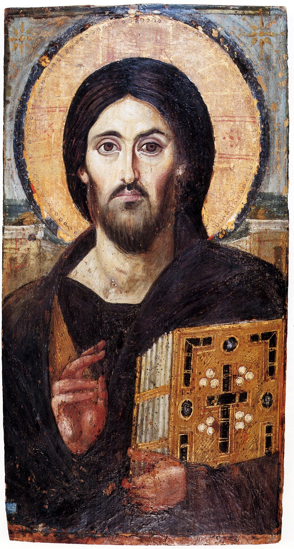 <p><strong>*Christ Pantokrator Icon, 500-599, Byzantine</strong></p>