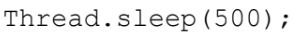 <p>Creates sleep() method which stops the code from running for a specified amount of time. Ex: Code stops for half a second (measured in milliseconds)</p>