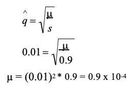 <p>Neurodegenerative disease – degeneration of the muscles that control  voluntary movement</p><p>Deletions at one locus cause the disease</p><p>One of the most common lethal autosomal recessive diseases in Caucasians</p><p>Frequency of loss-of-function alleles = 0.01</p><p>Fitness of homozygotes for loss of function alleles = 0.1 (s = 0.9)</p><p>Direct Estimate of mutation rate:  Sequenced 340 patients with SMA, as well as their parents</p><p>Estimated mutation rate: 1.1 x 10</p><p>Mutation/Selection Balance may  maintain the disease</p>