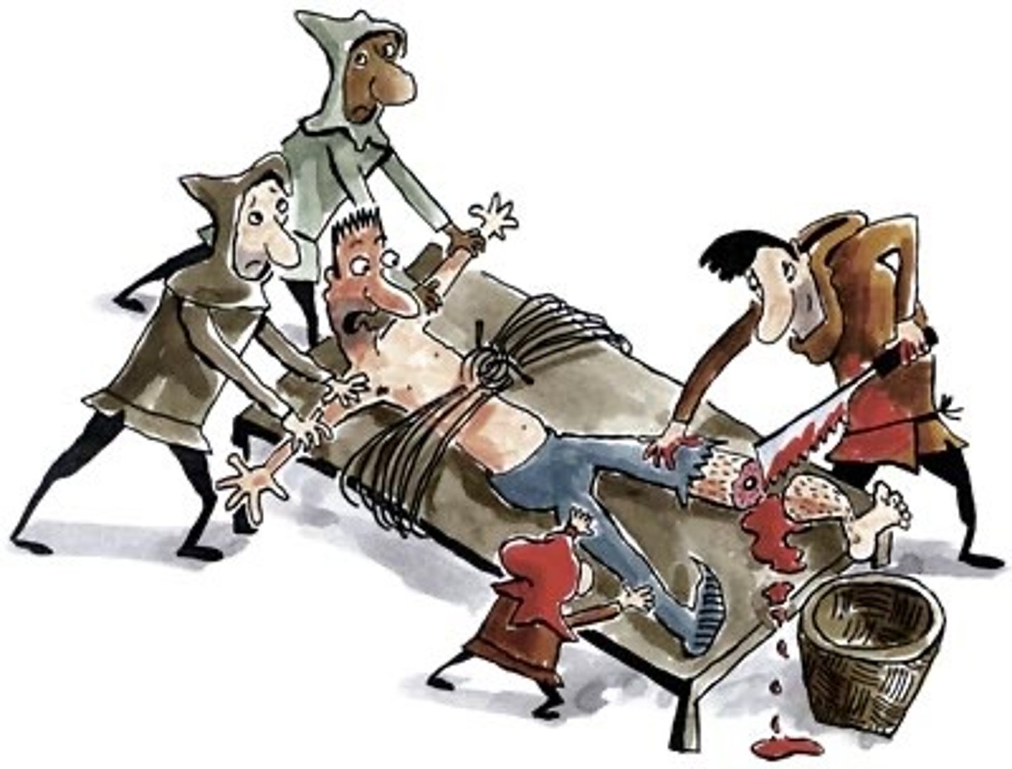 <p>A man, who underwent 6 months training, that did surgical operations and cut the hair of his patients</p>