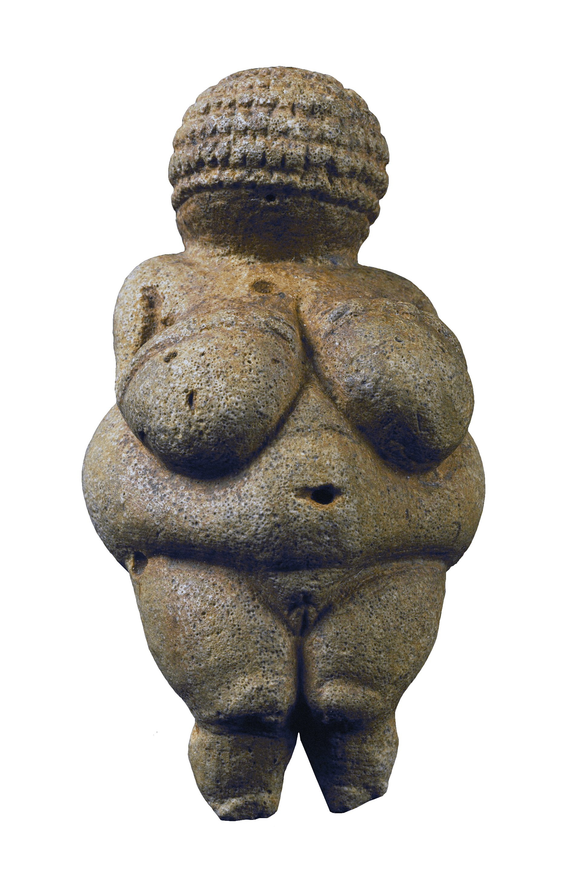 <p><br><span>Limestone with red ochre pigment, Willendorf Australia, 28-26K BCE Paleolithic, 4.4”</span></p>