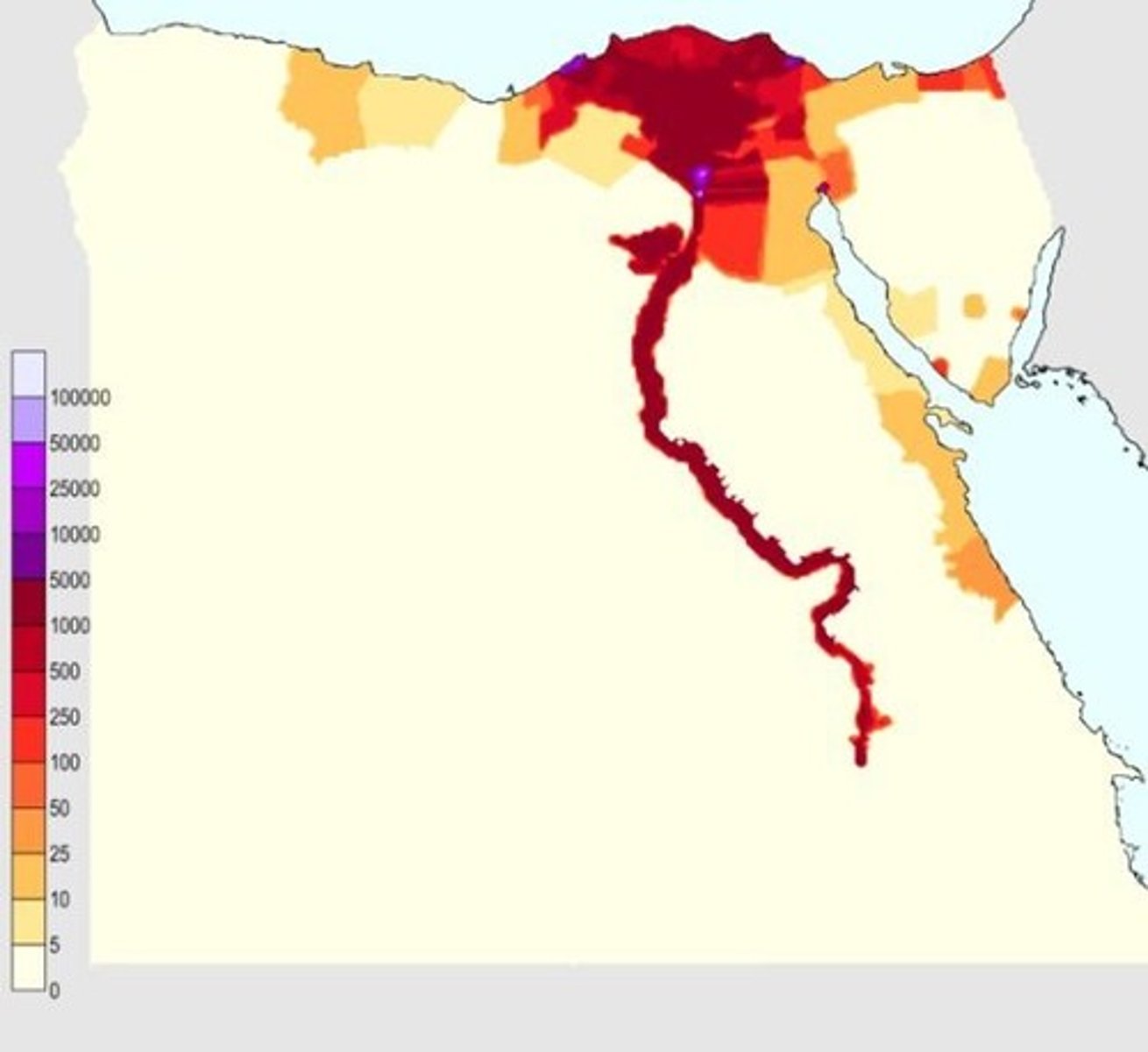 <p>The number of people per unit of area of arable land, which is land suitable for agriculture.</p>