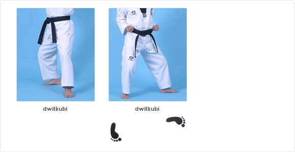 <p><span>Stance with an 'L' shape</span></p>