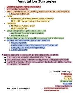 <p><strong>Colour-coded Annotations</strong></p><ul><li><p>easy for researchers to lose sight of what they are reading when analysing large bodies of texts</p></li></ul><p></p><ul><li><p>useful in analysing and presenting qualitative data</p></li></ul><p></p><p>E.g. An interview transcript with colour-coded annotations about healthy foods can show 3 different colour codings:</p><ul><li><p>Yellow = adult food</p></li><li><p>Green = children food</p></li><li><p>Blue = reasons for their behaviour&nbsp;</p></li></ul><p></p><p>The uses of colour and its accompanying meanings help to analyse the data and communicate findings</p><p></p>