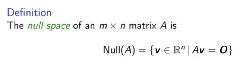 <p>By this definition, a vector in the null space of A has how many coordinates equal to the number of ____ of A</p>
