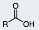 <p>A functional group containing a carbonyl (C=O) and a hydroxyl group (–OH) attached to the same carbon atom. </p>