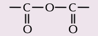 <p>O between C=O, CnH2n-2O3, -oic anhydride, eg ethnic anhydride</p>