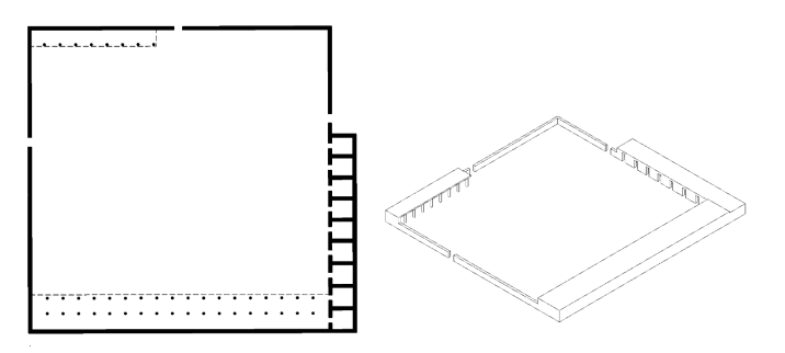 <p>Muhammad’s home and the first mosque; simple courtyard plan that became the model for later Islamic mosques focused on community and worship.</p>