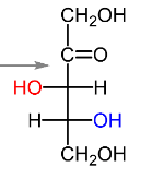 <p>name this monosaccharide:</p><p>KETOSE -+</p>
