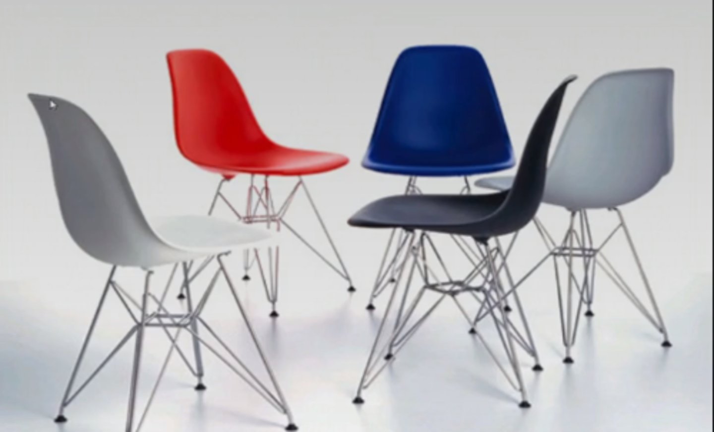 <p>-Polyester seats molded into compound curves</p><p>-Single integrated shell</p><p>-Aluminum base: "Eiffel Tower Base"</p>