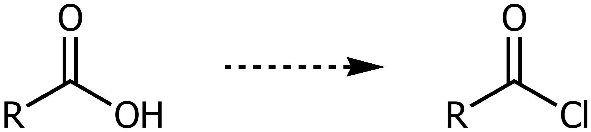 <p>Using SOCl<sub>2</sub> (COCl)<sub>2</sub> or PCl<sub>3</sub>/PCl<sub>5</sub> </p>