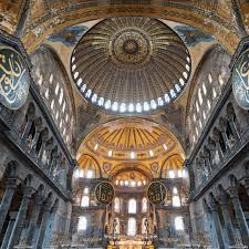 <p>Hagia sophia</p><p>byzantine</p><p>cathedral, dome, lighting</p>