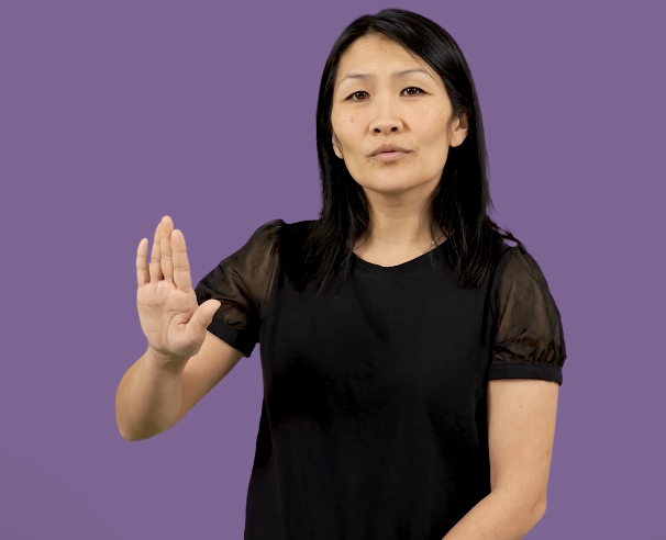 <p>Place a FLAT palm to the side of you</p>