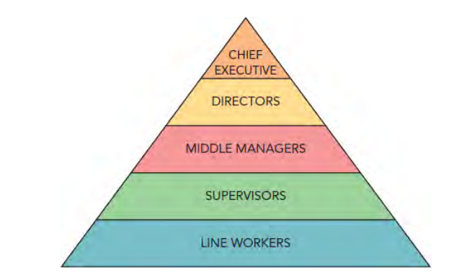 <p><span>A structure with multiple levels, where all members except one are subordinate to someone else.</span></p>
