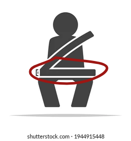 A lap belt is worn
