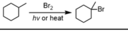 <p>free radical bromination (regioselective)</p>