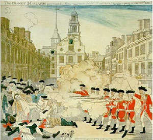 <p>British soldiers fired into a crowd of colonists who were teasing and taunting them. Five colonists were killed. The colonists blamed the British and the Sons of Liberty and used this incident as an excuse to promote the Revolution.</p>