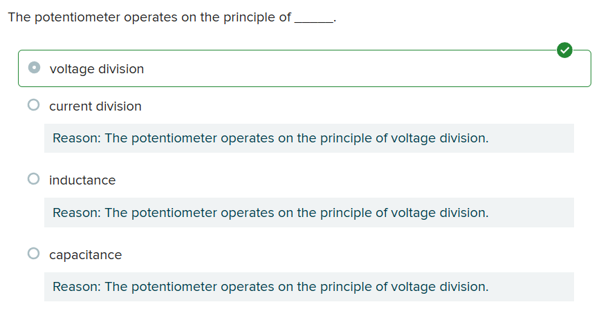 <p>a. voltage division</p>