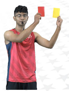 <ul><li><p>first physical; attack or implied aggression, second offensive conduct, third rude conduct</p></li><li><p>must leave playing area, bench, warm-up area and spectator area for rest of match</p></li><li><p>red and yellow cards held apart (no further penalty) </p></li></ul><p></p>