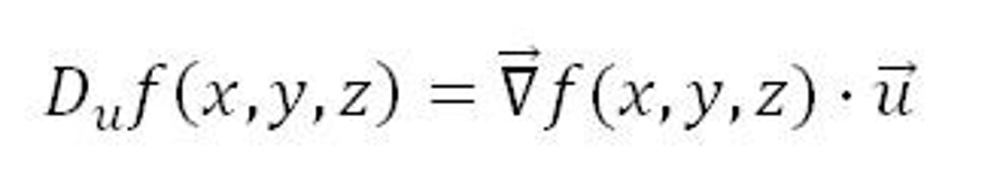 <p>the instantaneous rate of change of a function as the input (x,y) changes along a velocity vector v. equal to dot product of gradient and velocity vector</p>